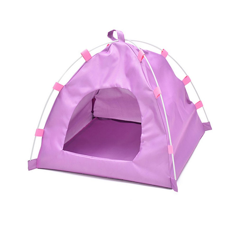 Oxford Portable Folding Pet Tent House Dog Cat Playing Bed Mat Waterproof Kennel Bed for Small Medium Dogs;Oxford Folding Pet Tent House Dog Cat Playing Mat Waterproof Kennel Bed Animals & Pet Supplies > Pet Supplies > Dog Supplies > Dog Houses GadgetVLot Pink