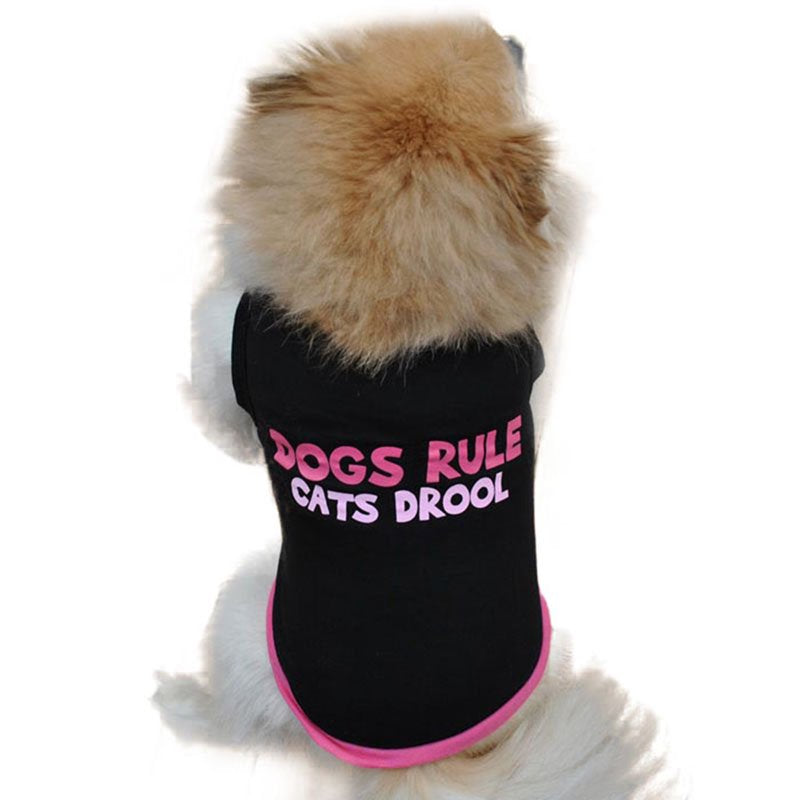 Pet Shirts Dog Printed Cool Summer Custom Vest Cute Puppy Apparels Clothes Animals & Pet Supplies > Pet Supplies > Dog Supplies > Dog Apparel BAGGUCOR XS A