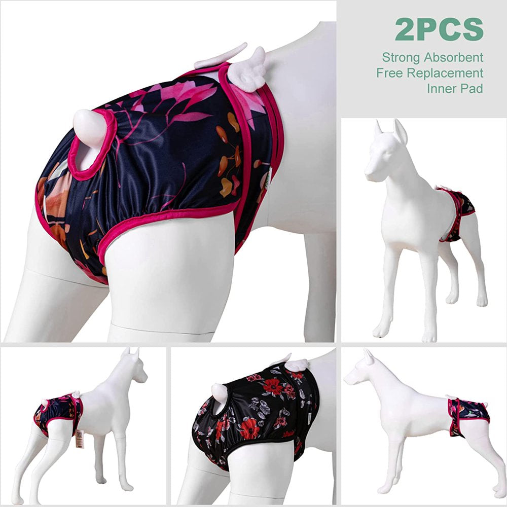 Washable Dog Diapers Female, Professional 2PCS Removable Pads, Doggie Diape Animals & Pet Supplies > Pet Supplies > Dog Supplies > Dog Diaper Pads & Liners Home Décor