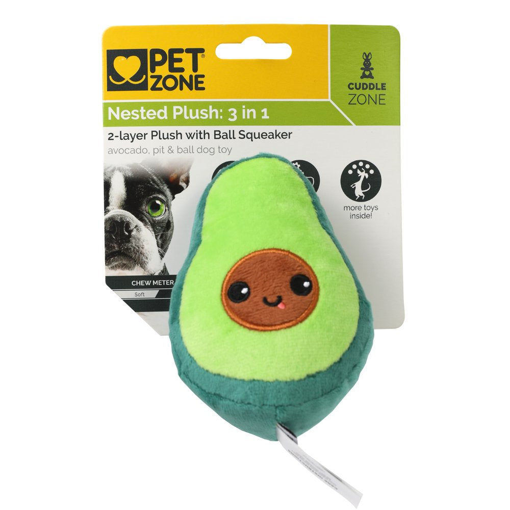 Pet Zone Brunch Buddies Plush Squeaky Small Dog Toys 2 pk