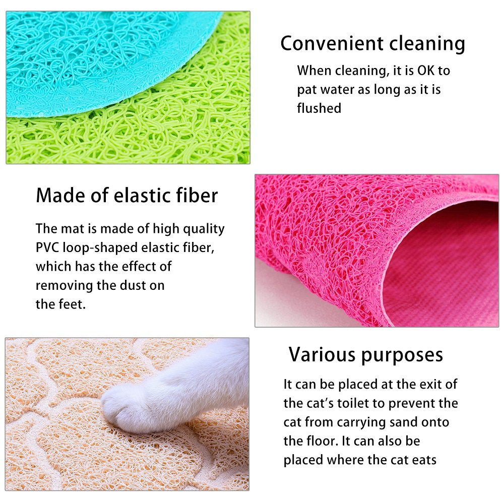 Super Soft Cat Litter Mat, 2Pcs Trapper Mats for Cats, Aousthop Paw Shape Litter Mat, Litter Box Mat Urine Proof, Durable, Easy Clean Animals & Pet Supplies > Pet Supplies > Cat Supplies > Cat Litter Box Mats MUTOCAR