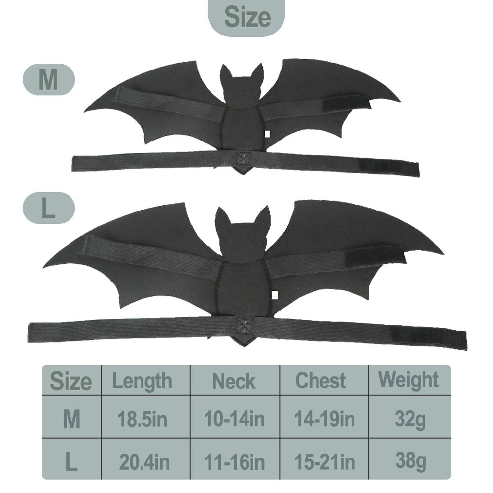 Vocheer Halloween Pet Costume - Bat Wings Dress up Apparel for Dog Cat Cosplay Party, Large Animals & Pet Supplies > Pet Supplies > Dog Supplies > Dog Apparel vocheer