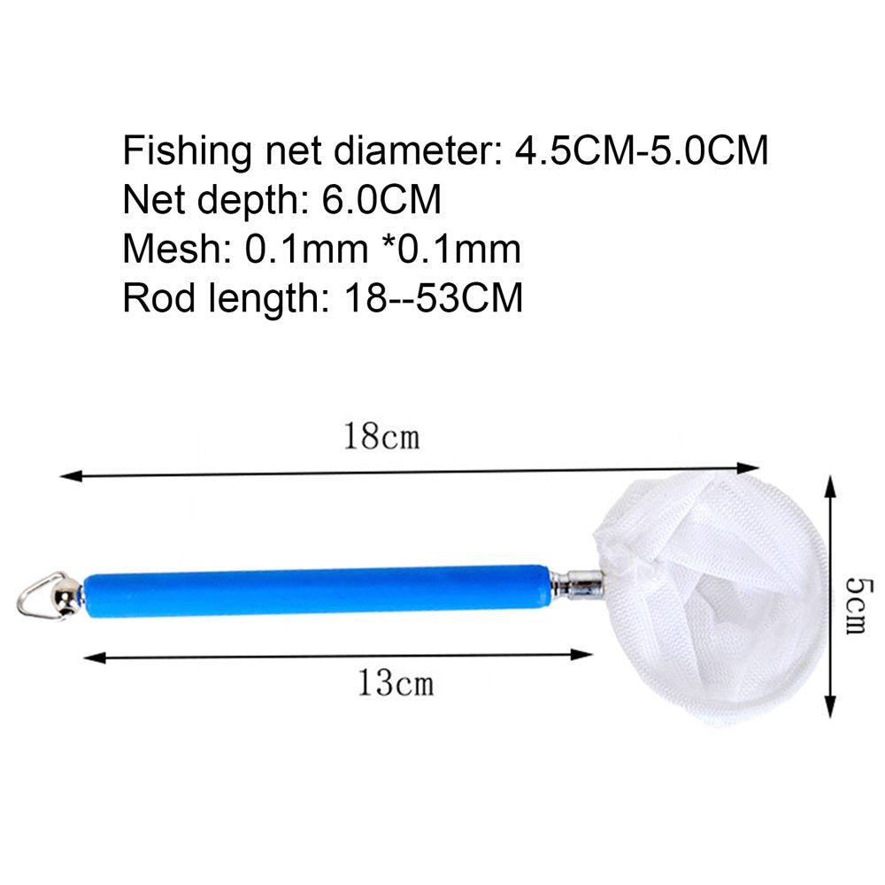 SPRING PARK Portable Mini Adjustable Stainless Steel Handle Shrimp Net Small Fish Shrimp Skimming Net Aquarium Tool for Aquarium Fish Tank Pond Creek Animals & Pet Supplies > Pet Supplies > Fish Supplies > Aquarium Fish Nets SPRING PARK
