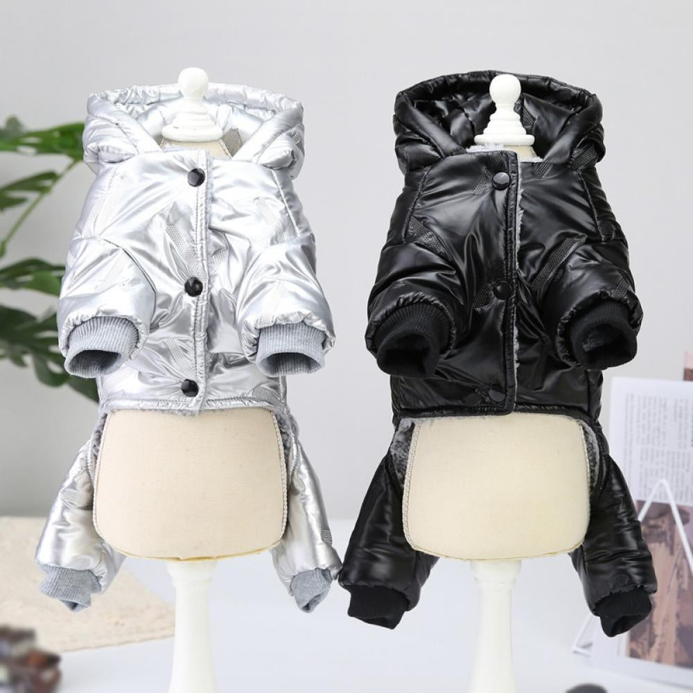 Dog Coat Windproof Jacket Cold Weather Coat 4 Legs Warm Dog Jumpsuit Winter Thick Clothes Space Cotton Dog Coat for Small Dog Medium Cat Animals & Pet Supplies > Pet Supplies > Dog Supplies > Dog Apparel Popfeel