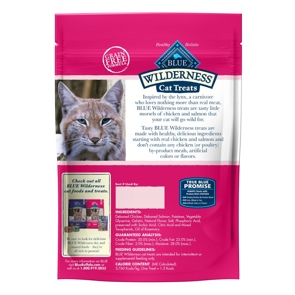 Blue Buffalo Wilderness Chicken & Salmon Flavor Soft Treats for Cats, Grain-Free, 8 Oz. Bag Animals & Pet Supplies > Pet Supplies > Cat Supplies > Cat Treats Blue Buffalo
