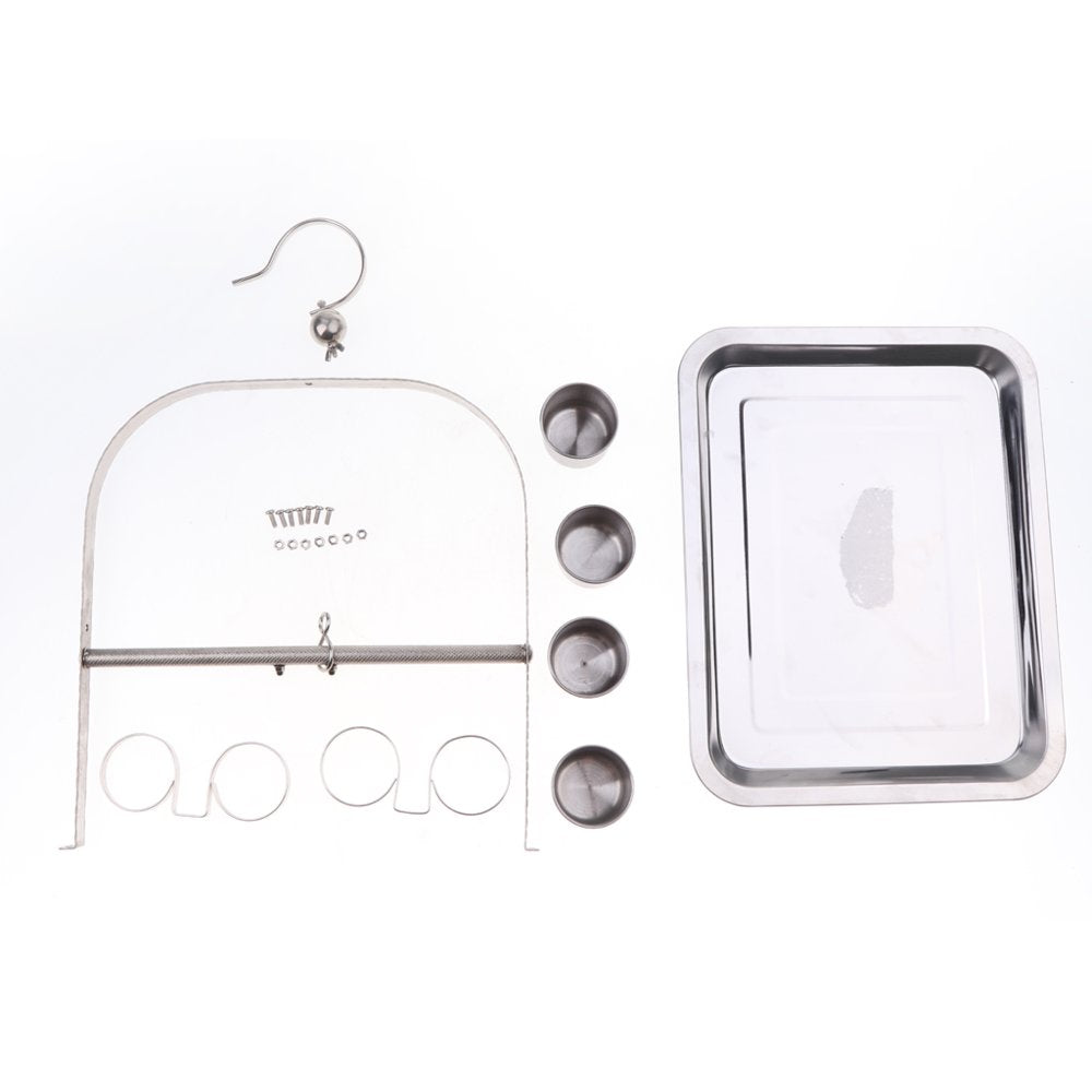 Pet Parrot Bird Cage Stainless Er Stand Holder Platform #1 Animals & Pet Supplies > Pet Supplies > Bird Supplies > Bird Cages & Stands SunniMix