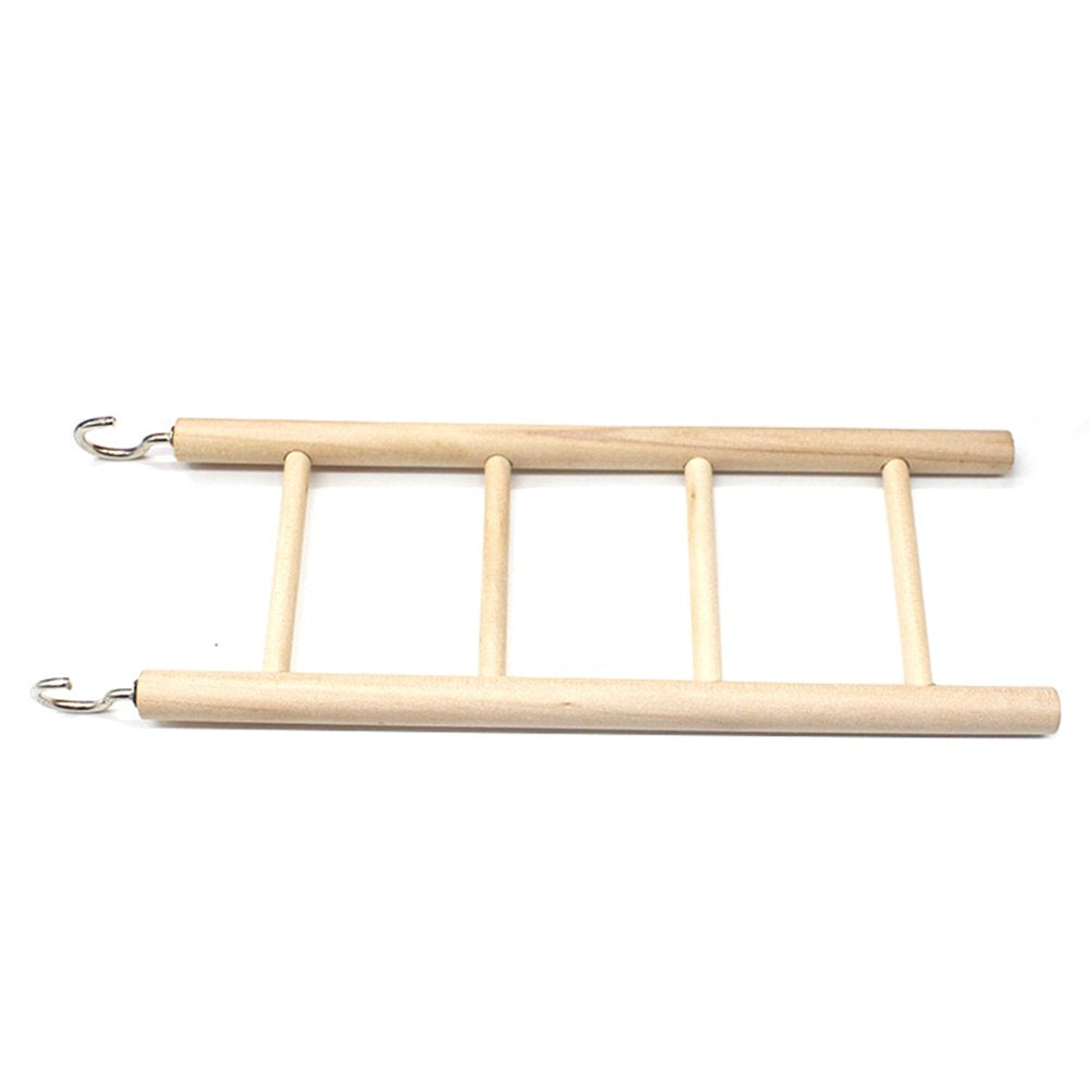 Papaba Bird Toy,3/4/5/6/7/8 Steps Wooden Pet Bird Parrot Climbing Hanging Ladder Cage Chew Toy Animals & Pet Supplies > Pet Supplies > Bird Supplies > Bird Toys Papaba 4 Steps Wood Color