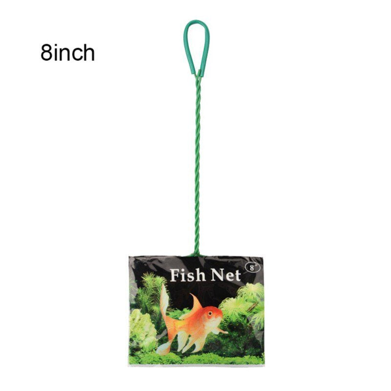 Aquarium Fish Net Fine Quick Catch Mesh Nylon Fishing Catch Nets with Plastic Handle - Green Animals & Pet Supplies > Pet Supplies > Fish Supplies > Aquarium Fish Nets Popvcly 8"