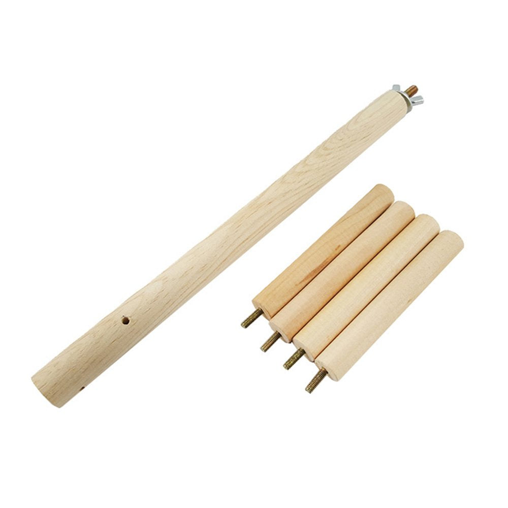 SPRING PARK Bird Perch,Natural Wooden Training Stand 4 Stairs Ladder for Canary Parakeet Parrot Cockatiel Lovebird Animals & Pet Supplies > Pet Supplies > Bird Supplies > Bird Ladders & Perches SPRING PARK