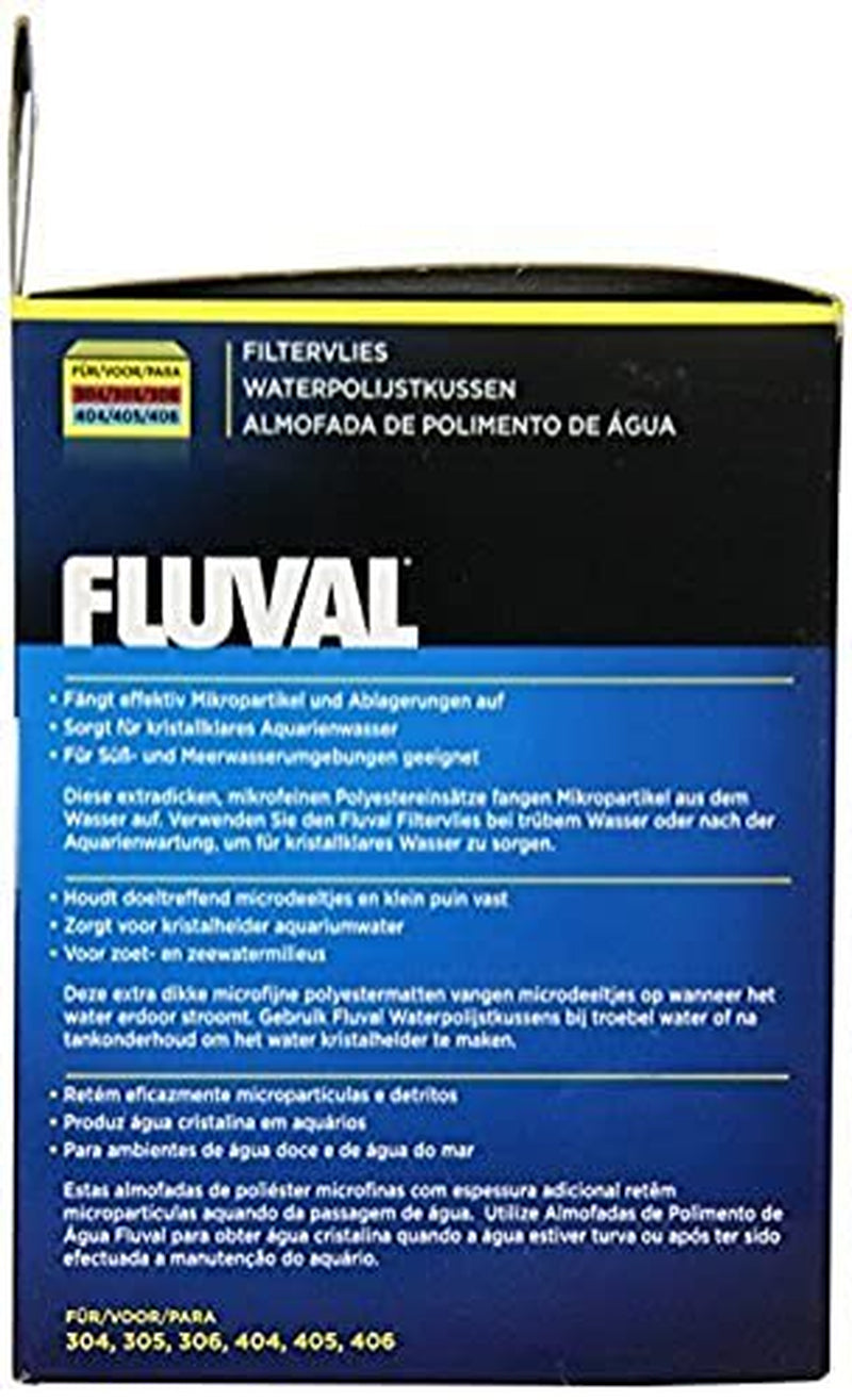 Fluval Quick-Clear Water Polishing Pads, Mechanical Filter Media for Aquariums, 6-Pack, A244A1 Animals & Pet Supplies > Pet Supplies > Fish Supplies > Aquarium Filters Fluval