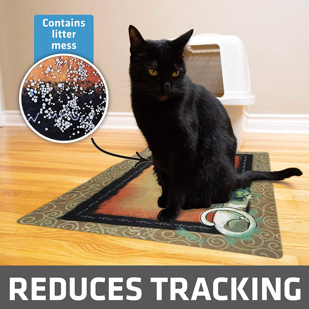 Drymate Original Cat Litter Mat, Contains Mess from Box for Cleaner Floors, Urine-Proof, Soft on Kitty Paws -Absorbent/Waterproof- Machine Washable, Durable (USA Made) Animals & Pet Supplies > Pet Supplies > Cat Supplies > Cat Litter Box Mats Drymate   