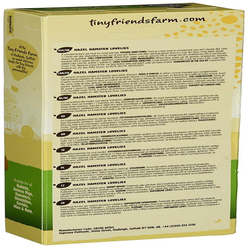 Supreme Lovelies Hamster Treats, 4.2 Oz., for Small Animals by Tiny Friends Farm Animals & Pet Supplies > Pet Supplies > Small Animal Supplies > Small Animal Food Tiny Friends Farm