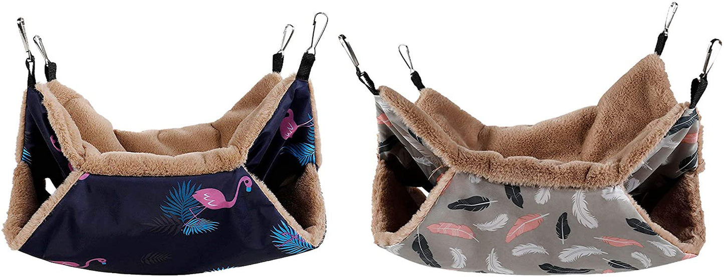 Small Pet Cage Hammock, Hanging Bed for Small Animals Pet Cage Hammock Accessories Bedding for Chinchilla Parrot Sugar Glider Ferrets Rat Hamster Rat Playing Sleeping Animals & Pet Supplies > Pet Supplies > Small Animal Supplies > Small Animal Bedding COSARRETY