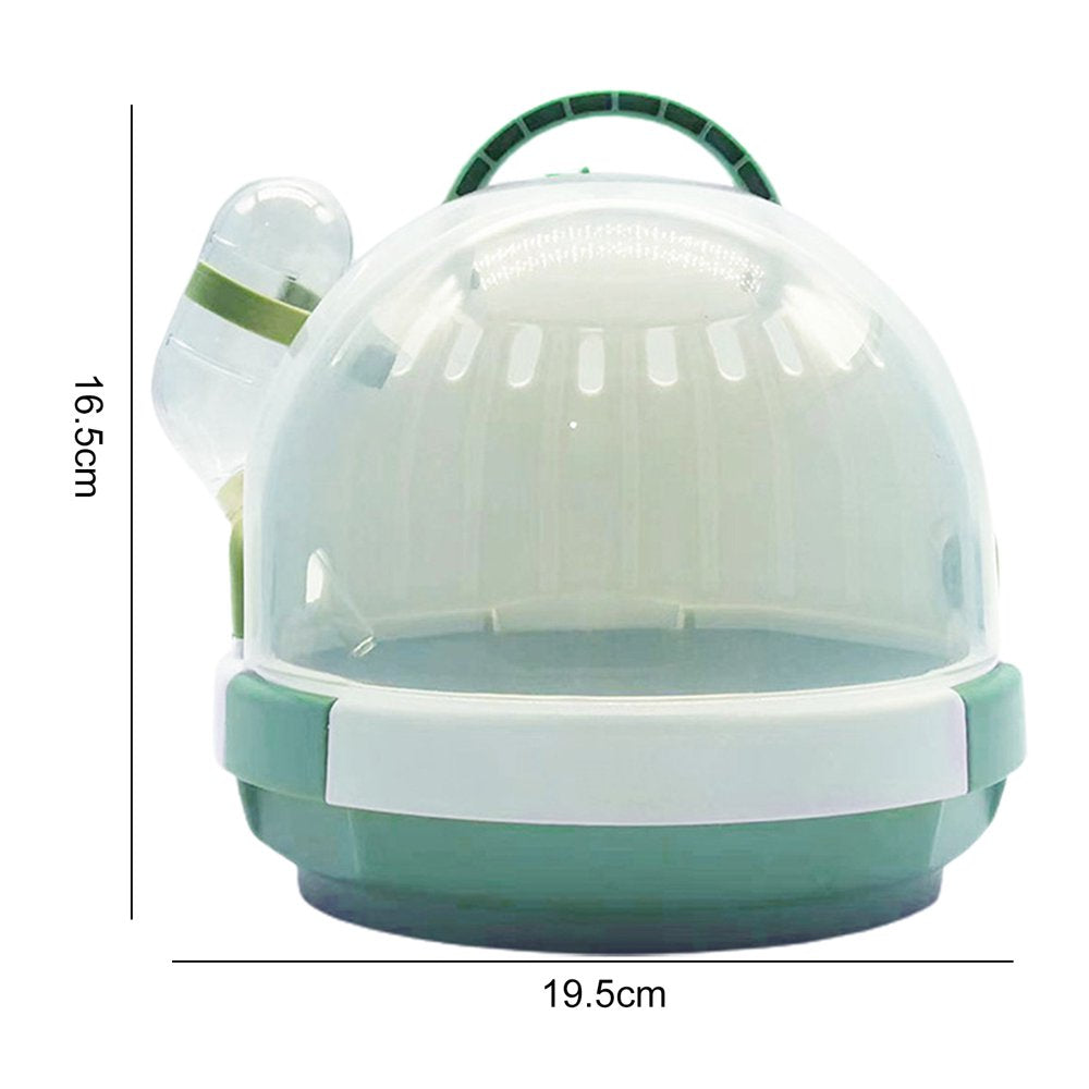 Meidiya Portable UFO Transparent Hamster Carry Cage with Water Bottle,Small Animal Habitat,Hamster Cage Nest Accessories for Guinea Pig,Chinchilla,Rat,Squirrel,Hedgehog Animals & Pet Supplies > Pet Supplies > Small Animal Supplies > Small Animal Habitats & Cages Meidiya