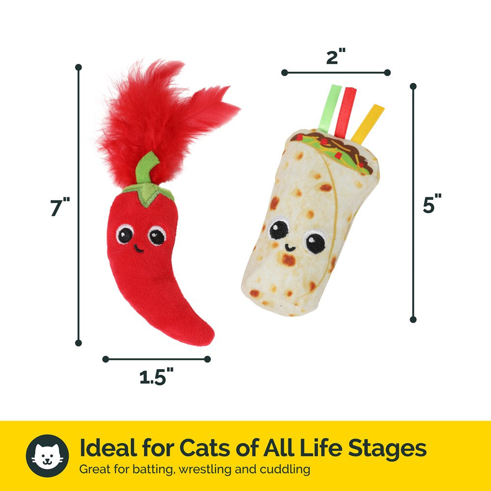 Pet Zone Purrito Pals Catnip Cat Toy, Multi-Color 2 Pack Animals & Pet Supplies > Pet Supplies > Cat Supplies > Cat Toys Our Pets