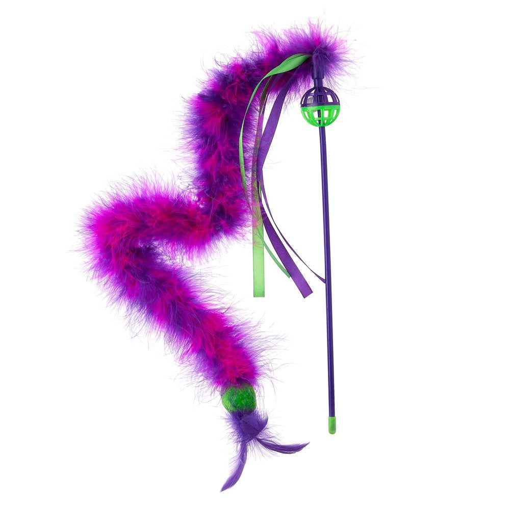 Playful Pet Feathers Wand Cat Toy