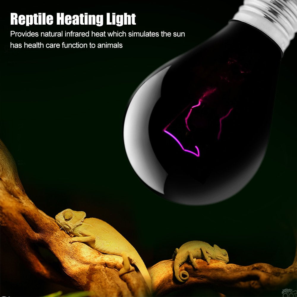 Reptile Light 220-230V Night Heat Light Lamp Heating Bulb for Reptile Pet Amphibian (100W) Eotvia