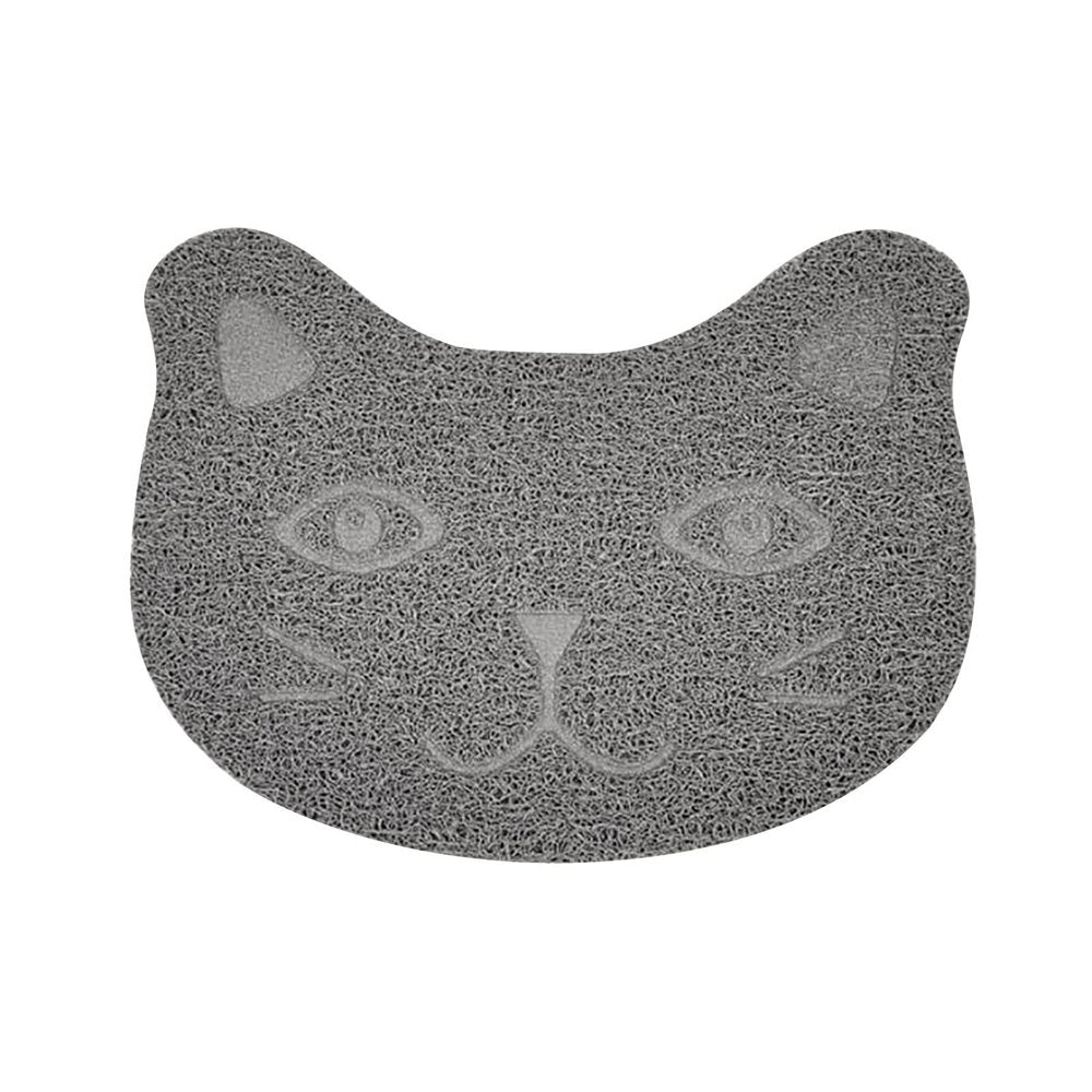 Heiheiup Kitty Cat Small Rug Mat Mat Control Indoor Mess Litter Scatter Kitty Boxes Carpet to Litter Mat and Washable Litter Pet for Pet Supplies Cat Litter Disposal Trays Animals & Pet Supplies > Pet Supplies > Cat Supplies > Cat Litter Box Mats Heiheiup Gray