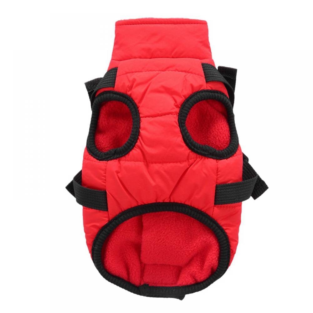2In 1 Pet Windbreaker Coat and Harness Puppy Dog Fleece Warm Coat Clothes Costume Apparel Animals & Pet Supplies > Pet Supplies > Dog Supplies > Dog Apparel Dragonus