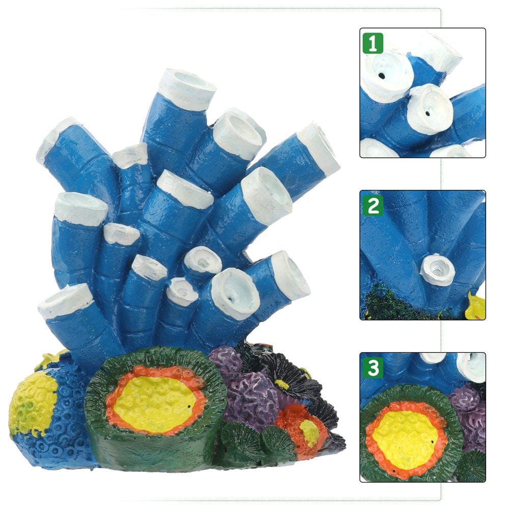 2PCS Aquarium Decoration Air Stone Artificial Coral Volcano Bubble Diffuser Oxygen Pump Resin Crafts for Fish Tank Animals & Pet Supplies > Pet Supplies > Fish Supplies > Aquarium Air Stones & Diffusers FRCOLOR