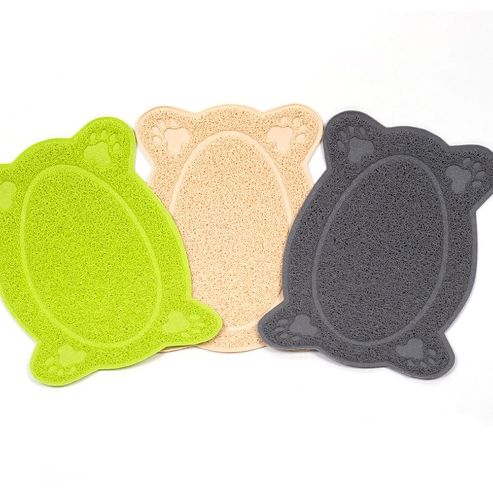 2Pcs Cat Litter Mat Non-Slip Waterproof Pet Cat Litter Box Mat Lovely Bone Shape Litter Catcher Pads Size S Beige Animals & Pet Supplies > Pet Supplies > Cat Supplies > Cat Litter Box Mats HOMEMAXS