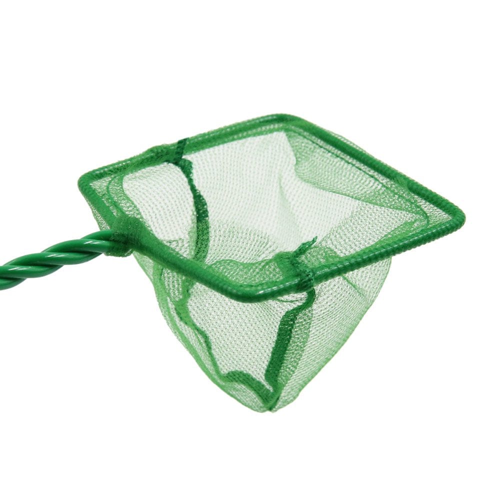 2Pcs Green Spiral Handle Aquarium Square Fish Net Cleaning Tool 32Cm Length Animals & Pet Supplies > Pet Supplies > Fish Supplies > Aquarium Fish Nets Unique-Bargains
