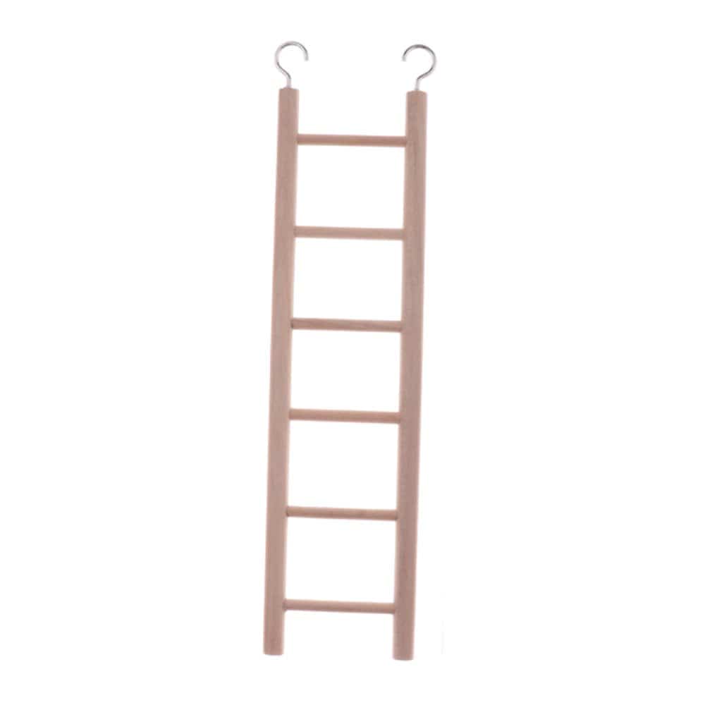 2Pcs Parrot Bird Cage Toy Wooden Climbing Ladder Perch Stand 36Cm & 28Cm Animals & Pet Supplies > Pet Supplies > Bird Supplies > Bird Ladders & Perches SunniMix