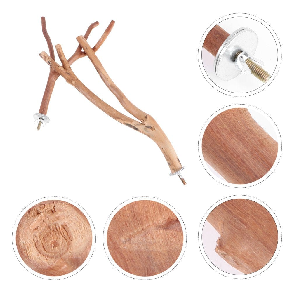 2Pcs Pet Bird Cage Standing Poles Bird Cage Wooden Branch Stands Poles Animals & Pet Supplies > Pet Supplies > Bird Supplies > Bird Cages & Stands FRCOLOR