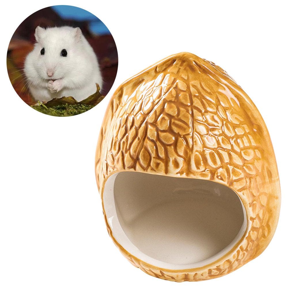 2X Cute Ceramic Hamster Cage Cool Habitat Cave Small Animal House Pet Nesting Animals & Pet Supplies > Pet Supplies > Small Animal Supplies > Small Animal Habitats & Cages DYNWAVE