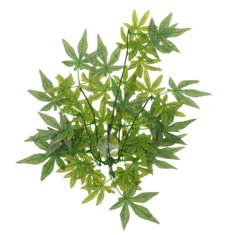 2X Plastic Plant Leaves Vine for Reptiles and Amphibians Habitat Plant Decor Animals & Pet Supplies > Pet Supplies > Small Animal Supplies > Small Animal Habitat Accessories Magideal
