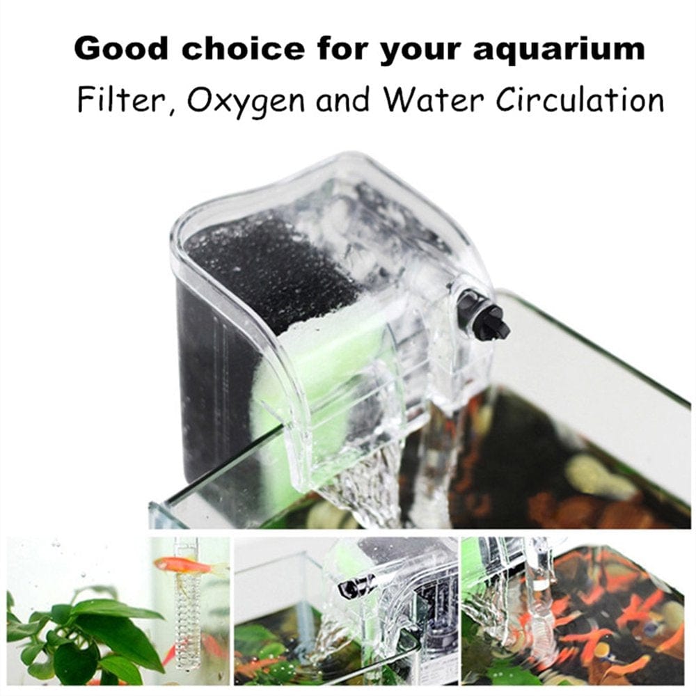 3 in 1 Hanging External Aquarium Filter Water Oxygen Circulation Filtrator Waterfall Filter Pump Fish Turtle Tank Animals & Pet Supplies > Pet Supplies > Fish Supplies > Aquarium Filters PetHozinng