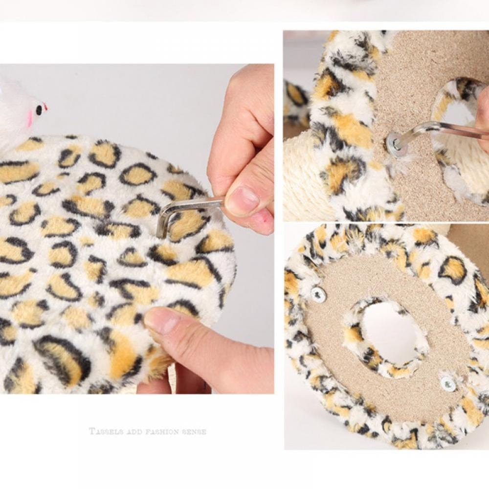 3 Layer Cat Tower Furniture Tree with Sisal, Covered round Scratching Posts, Plush Animals & Pet Supplies > Pet Supplies > Cat Supplies > Cat Furniture Forzero