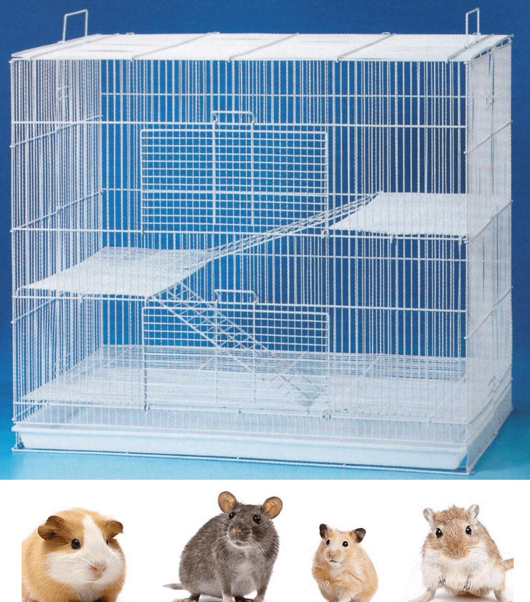 3 Levels Ferret Chinchilla Hamster Suger Glider Gerbil Rats Mouse Mice Guinea Pig Rodent Degu Dagus Small Animal Cage, Tight 3/8-Inch Bar Spacing Animals & Pet Supplies > Pet Supplies > Small Animal Supplies > Small Animal Habitats & Cages Mcage