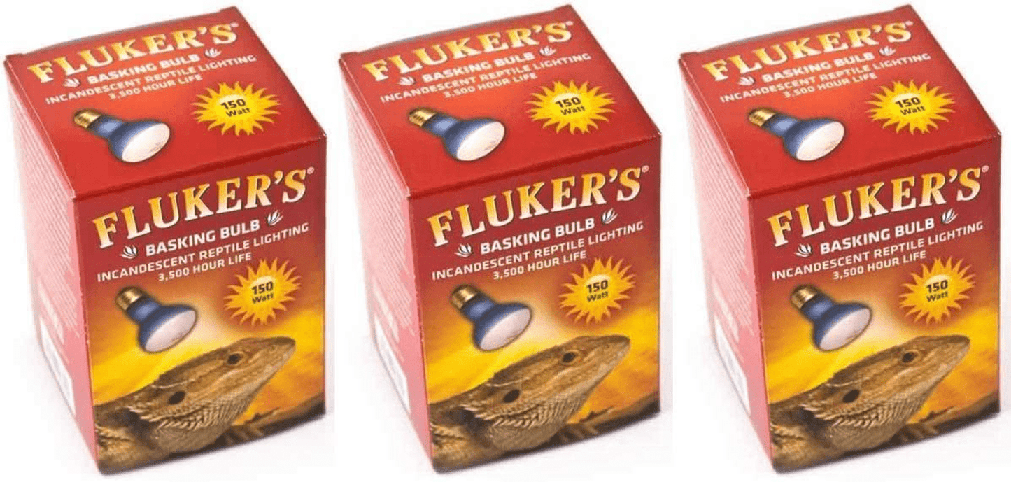 (3 Pack) Fluker'S Basking Spotlight Bulbs for Reptiles 150 Watt Animals & Pet Supplies > Pet Supplies > Reptile & Amphibian Supplies > Reptile & Amphibian Habitat Heating & Lighting Fluker's