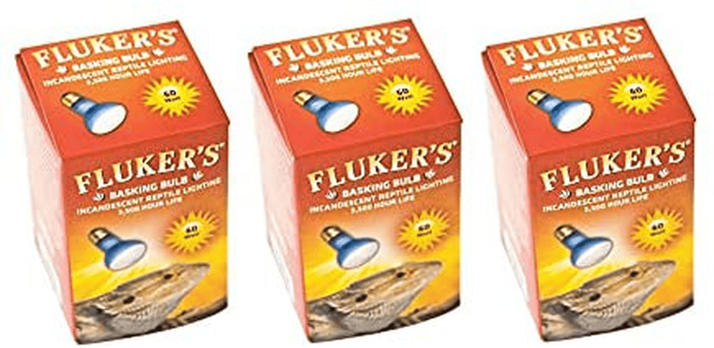 (3 Pack) Fluker'S Basking Spotlight Bulbs for Reptiles - 60 Watt Animals & Pet Supplies > Pet Supplies > Reptile & Amphibian Supplies > Reptile & Amphibian Habitat Heating & Lighting Fluker's