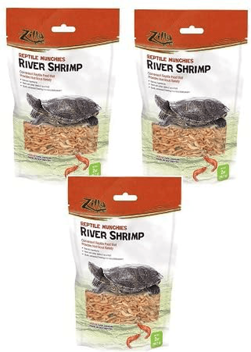 (3 Pack) Zilla Reptile Food Munchies River Shrimp 2 Ounce Each Animals & Pet Supplies > Pet Supplies > Reptile & Amphibian Supplies > Reptile & Amphibian Food Zilla