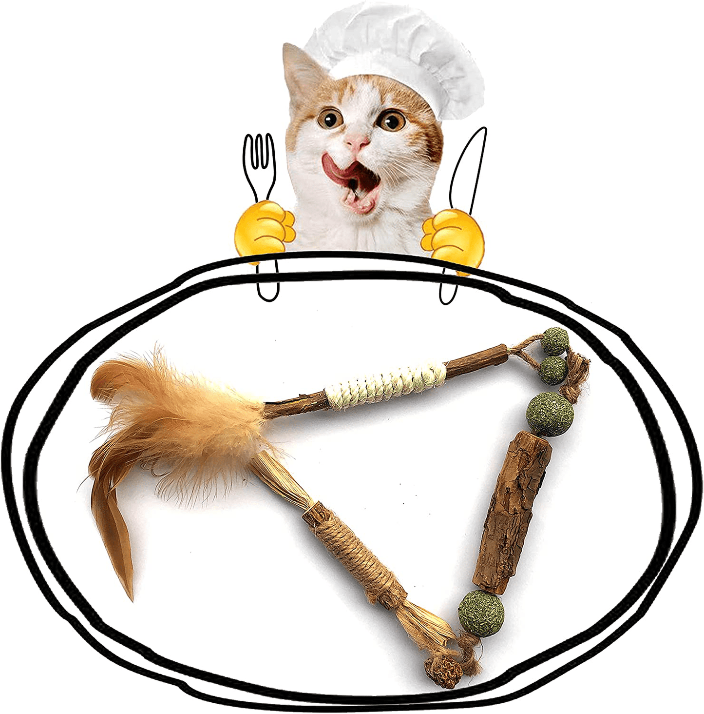 3 Packs Cat Catnip Toys for Indoor Cats Kitten Teething Chew Toy Natural Silvervine Sticks Cat Nip Funny Bell Kick Lollipops Mint Licking Balls with Feathers for All Cats 3 Piece Set Suggest a Change Animals & Pet Supplies > Pet Supplies > Cat Supplies > Cat Toys CRMADA