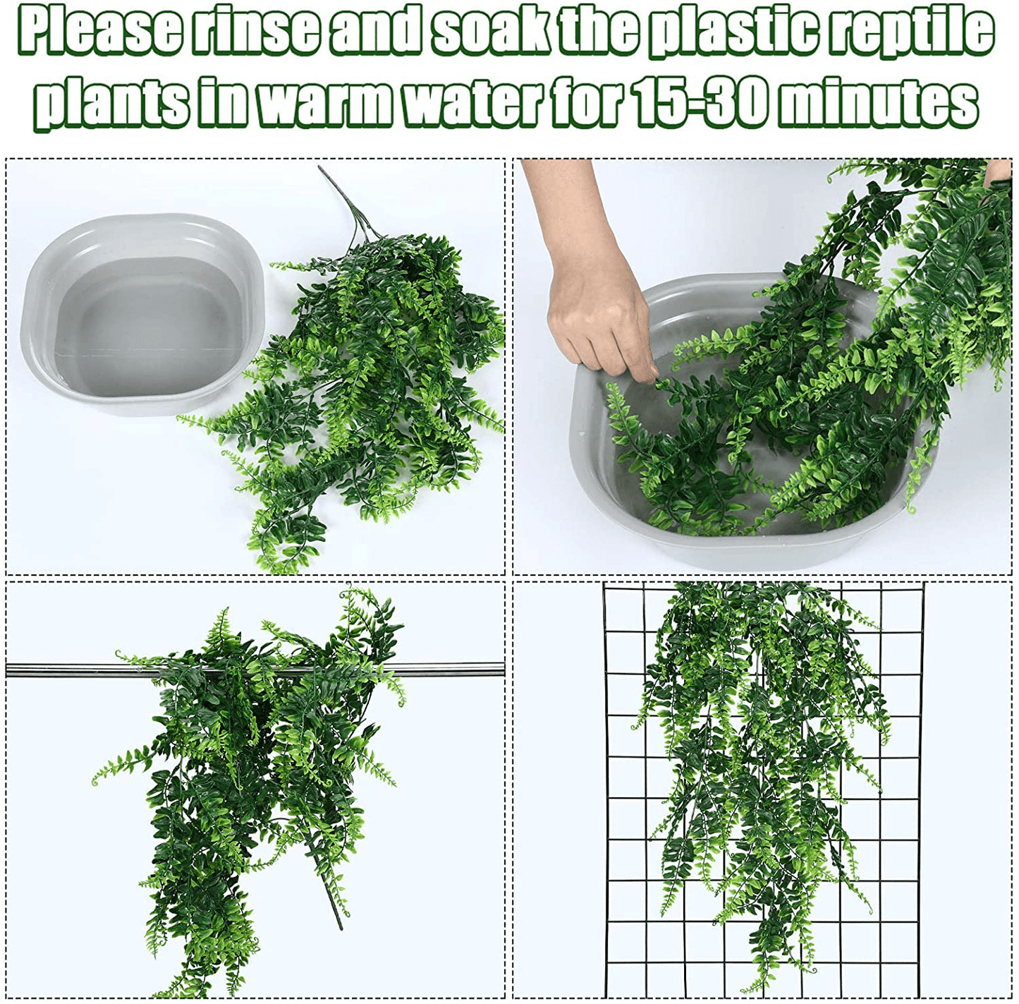 3 Pieces Reptile Terrarium Plants Set Include Fake Hanging Silk Plant Artificial Money Plant Hanging Vines with 3 Adhesive Hooks Reptile Tank Habitat Plant Decor for Reptile Pet Lizards Geckos Animals & Pet Supplies > Pet Supplies > Reptile & Amphibian Supplies > Reptile & Amphibian Habitats Chuangdi