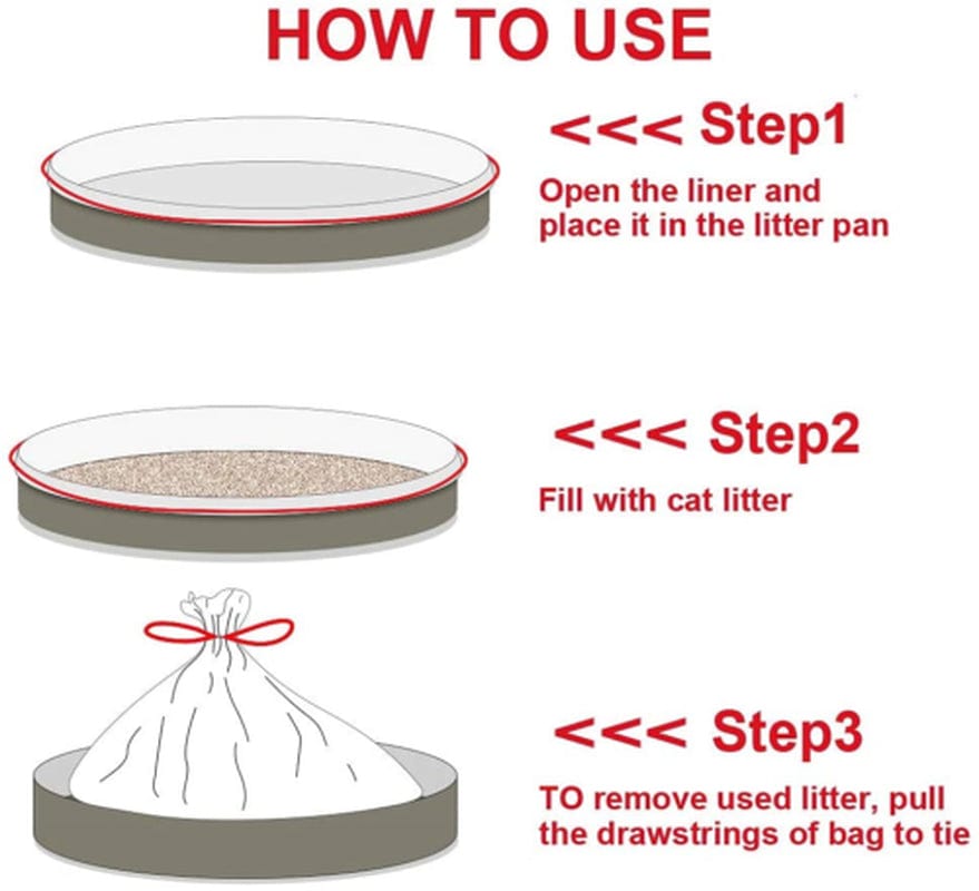 30 Pcs Count Cat Litter Filter Bag, Cat Waste Litter Box Liners, Drawstring Litter Sifting Liners Animals & Pet Supplies > Pet Supplies > Cat Supplies > Cat Litter Box Liners HUANOCHENG