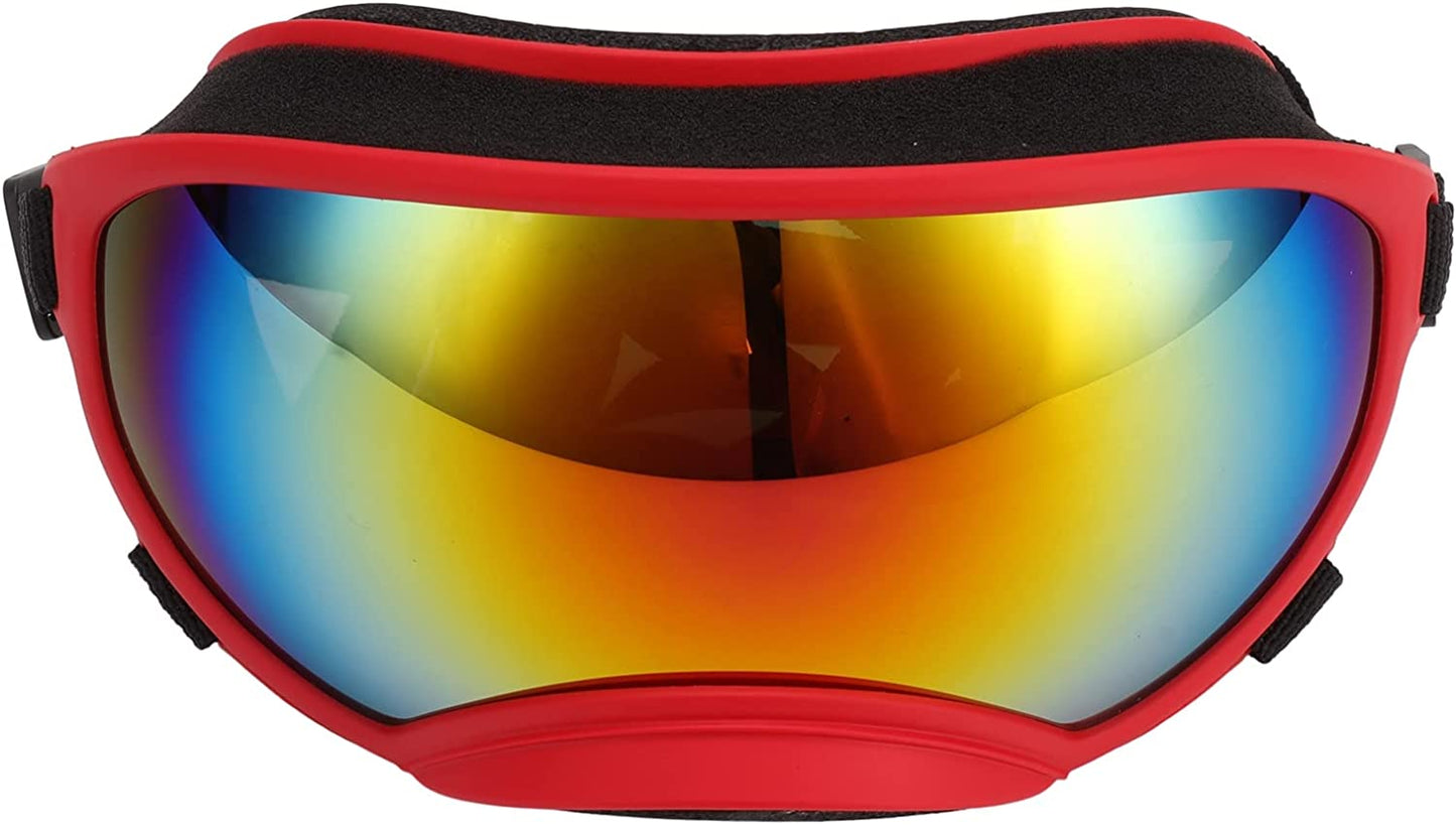Dog Goggles, Windproof Ultraviolet Proof Dustproof Strap Durable Dog Sunglasses Safety Eyewear for Large Breed Protective Body Equipment (Black Frame Grey Lens) Animals & Pet Supplies > Pet Supplies > Dog Supplies > Dog Apparel VGEBY Red Frame Red Lens