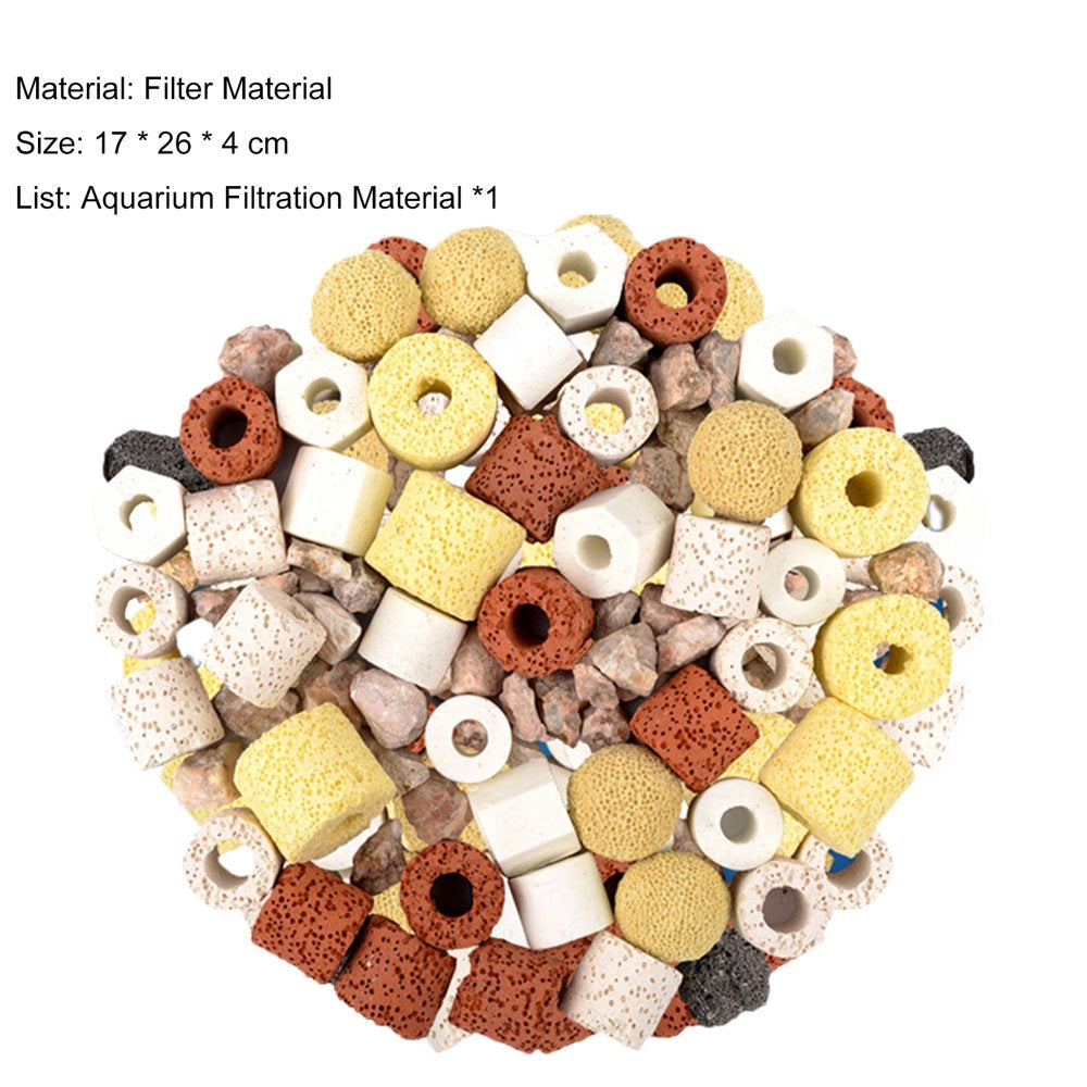 Shulemin Aquarium Fish Tank Filter Media Material Lightweight Aquarium Filter Ceramic Ring Fish Tank Bio Balls Filter,1 Animals & Pet Supplies > Pet Supplies > Fish Supplies > Aquarium Filters Shulemin