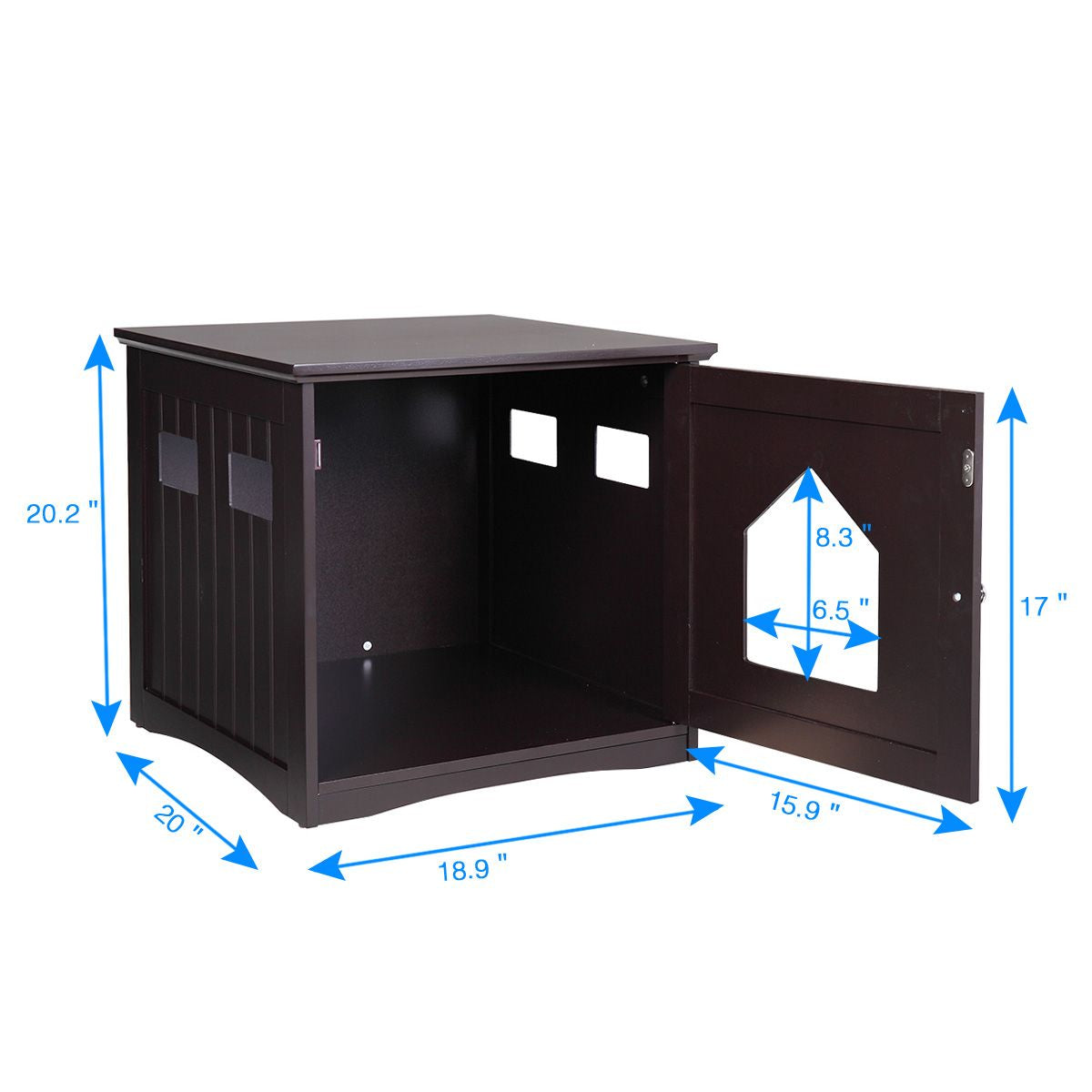 SHICHENG Decorative Cat House & Side Table - Cat Home Covered Nightstand - Indoor Pet Crate - Litter Box Enclosure - Hooded Hidden Pet Box - Cats Furniture Cabinet - Kitty Washroom Animals & Pet Supplies > Pet Supplies > Cat Supplies > Cat Furniture SHICHENG