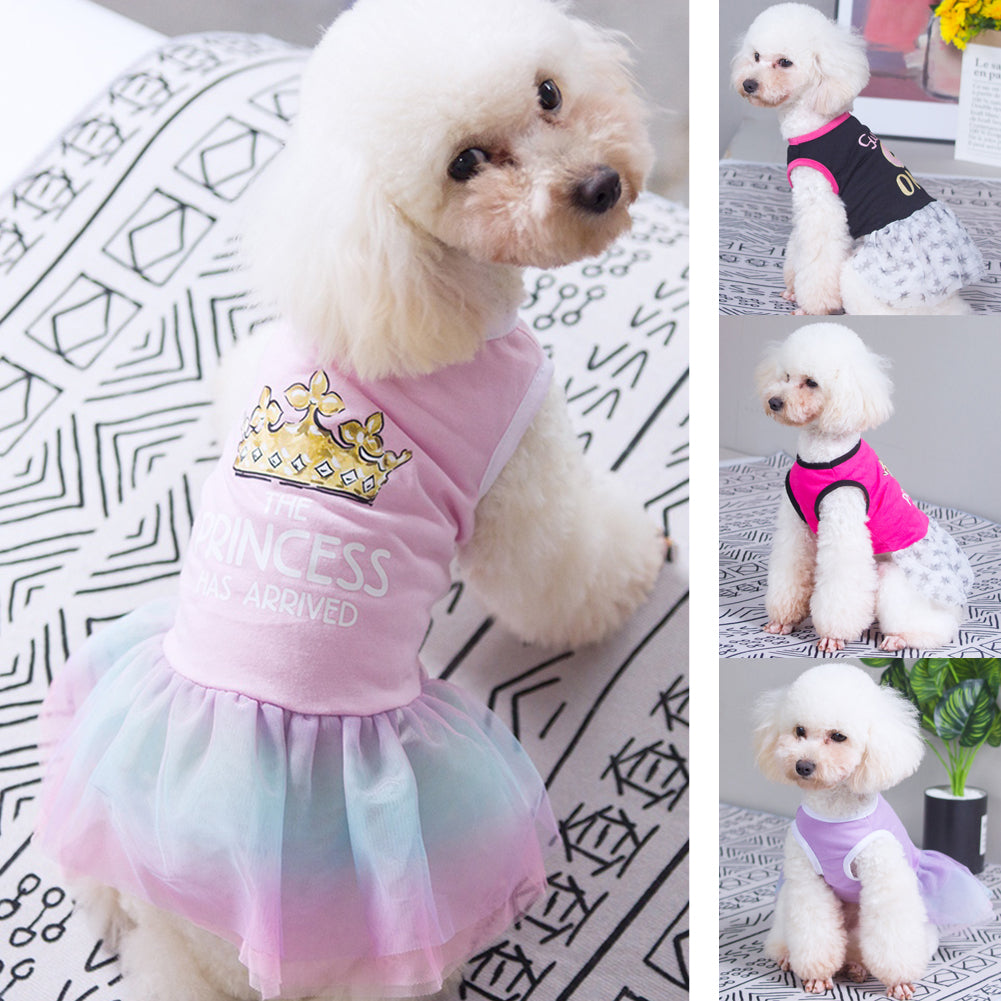 Pet Dog Girl Lace Tutu Princess Dress for Puppy Small Medium Dog Star Dresses Summer Apparel Animals & Pet Supplies > Pet Supplies > Dog Supplies > Dog Apparel Lovebay S Pink