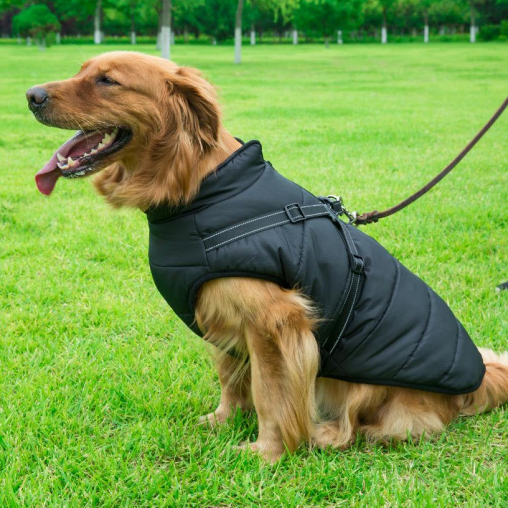 Pet Dog Jacket Vest Waterproof Thick Fleece Warm Coat for Puppy Cat Winter Cold Weather Apparel Animals & Pet Supplies > Pet Supplies > Cat Supplies > Cat Apparel Canopy S Black 