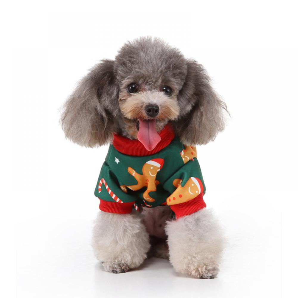Summark Christmas Costume Cartoon Animal Fairy Dog Pajamas Pet Clothes Jumpsuit PJS Apparel Soft Green Animals & Pet Supplies > Pet Supplies > Dog Supplies > Dog Apparel Sunmark