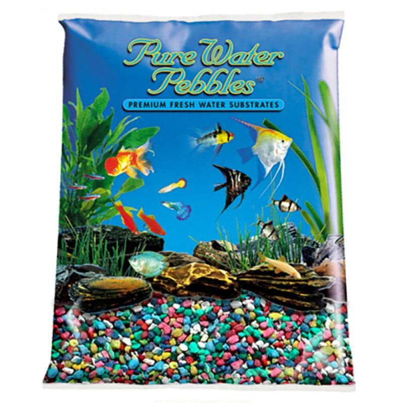 Pure Water Pebbles Aquarium Gravel - Rainbow 5 Lbs (3.1-6.3 Mm Grain) Pack of 2 Animals & Pet Supplies > Pet Supplies > Fish Supplies > Aquarium Gravel & Substrates Pure Water Pebbles