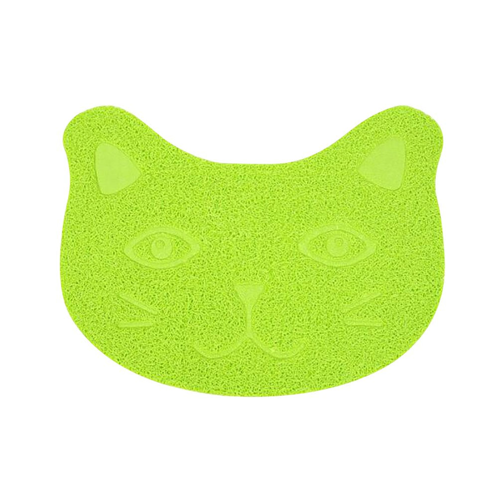 Cat Litter Mat Kitty Litter Trapping Mat Litter Boxes Kitty Litter Mat to Trap Mess Scatter Control Washable Indoor Pet Rug Carpet Animals & Pet Supplies > Pet Supplies > Cat Supplies > Cat Litter Box Mats hanitom Green