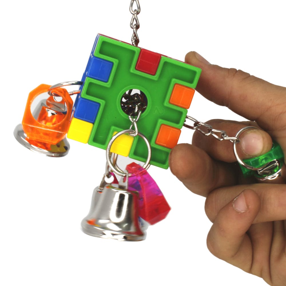 3475 Bell Cube Pull Small Bird Toy Animals & Pet Supplies > Pet Supplies > Bird Supplies > Bird Toys Bonka Bird Toys