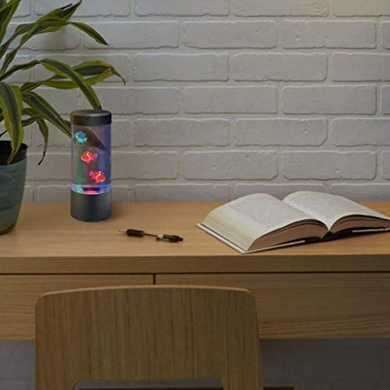 Lightahead LED Mini Desktop Fantasy Fish Lamp with Color Changing Light Effects. a Sensory Synthetic Fish Tank Aquarium Mood Lamp. Excellent Gift Animals & Pet Supplies > Pet Supplies > Fish Supplies > Aquarium Lighting Lightahead