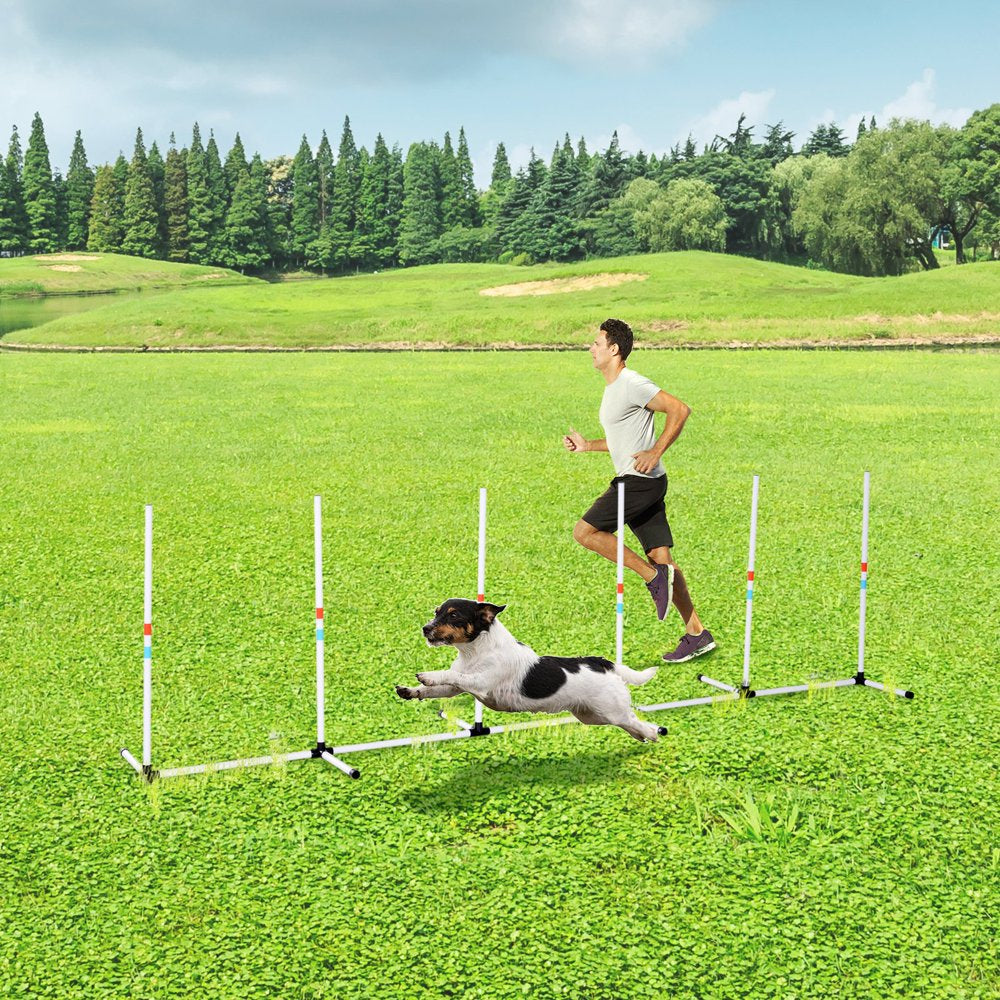 Maboto Sturdy Dog Weaves Poles Pet Speed and Equipment Dogs Obstacle Outdoor W/ Storage Bag Animals & Pet Supplies > Pet Supplies > Dog Supplies > Dog Treadmills Maboto   